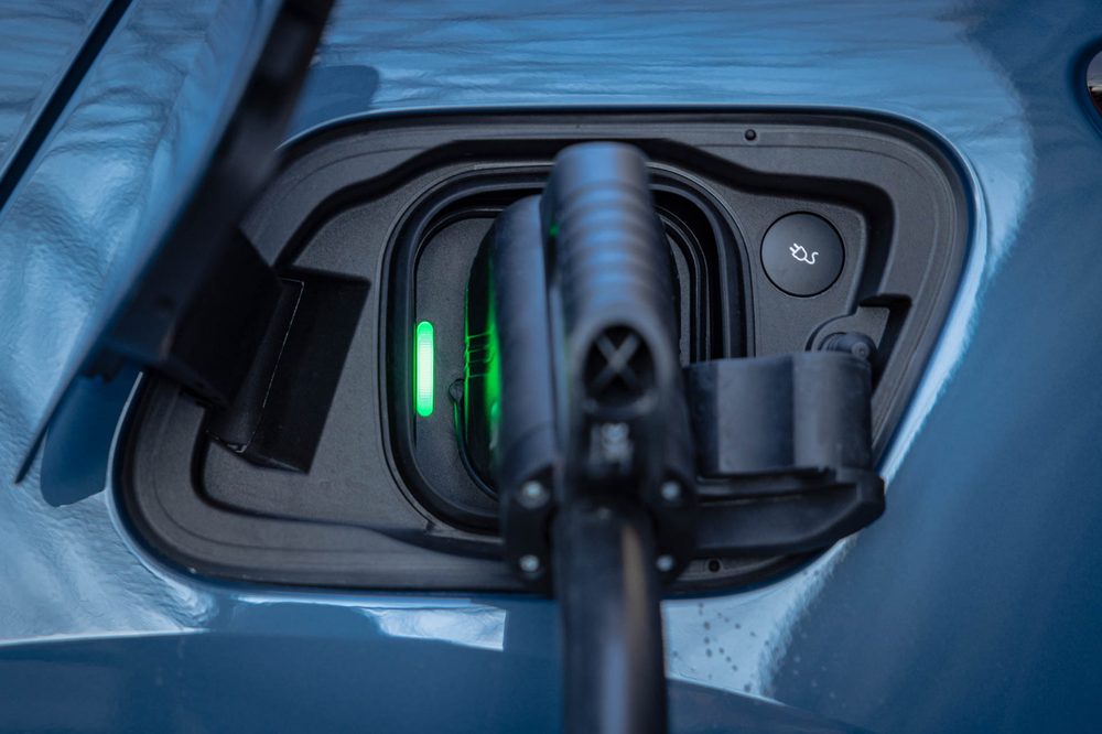 Charging plug in an electric car